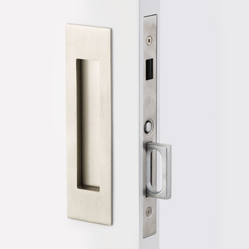 Emtek 2156 Narrow Modern Rectangular Pocket Door Mortise Lock (2" x 7-1/4") - Dummy